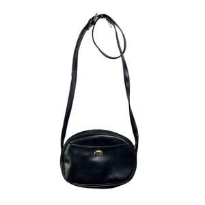 Hexagona Paris Handbag  Purse Black Oval Shape Old Money Classic